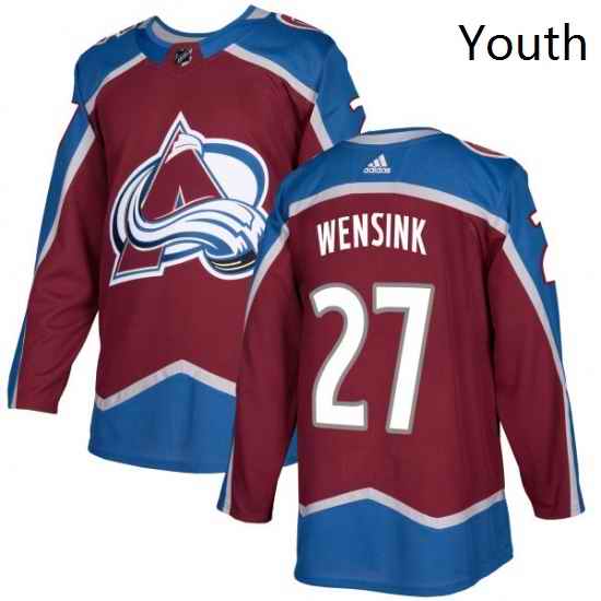Youth Adidas Colorado Avalanche 27 John Wensink Authentic Burgundy Red Home NHL Jersey